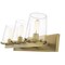 Z-Lite Callista 3 Light Vanity, Rubbed Brass & Clear 3032-3V-RB - alternate 8